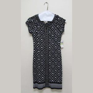 Beige by ECI Dress Black White Size 4
